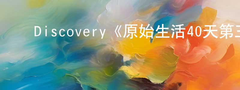 影视迷程建兵的个人博客,Discovery《原始生活40天第三季》迅雷下载/在线观看/百度云-选秀/综艺-美剧天堂